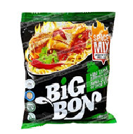 Лапша быстрого приготовления, Big Bon, 75г, острый куриный