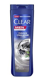 Шампунь для волос Clear  380 мл с углем