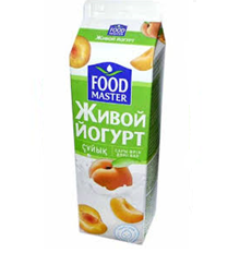 Живой йогурт Фудмастер абрикос, 0,9 л