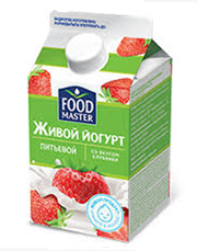 Живой йогурт Фудмастер клубника 0,5 л